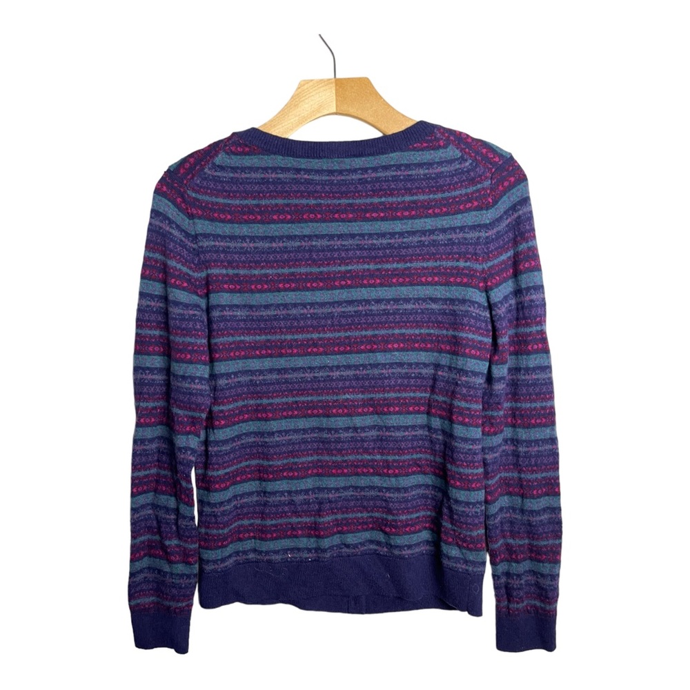 Talbots Lambswool Multicolored Button Up Long Sle… - image 2